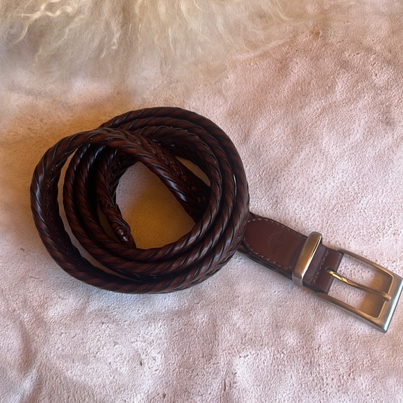 Dockers leather with synthetic leather lacing woven/ braided belt mens XL 42-44 - Picture 3 of 7